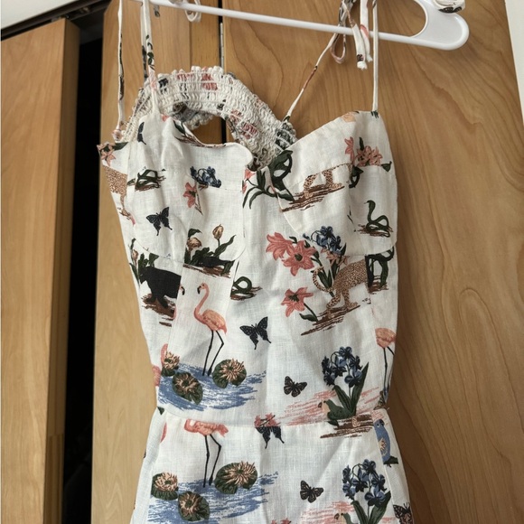 REFORMATION JANEIRO  SAFARI MIDI CUTE OUTBACK 100% LINEN DRESS SIZE 6 - Picture 12 of 16